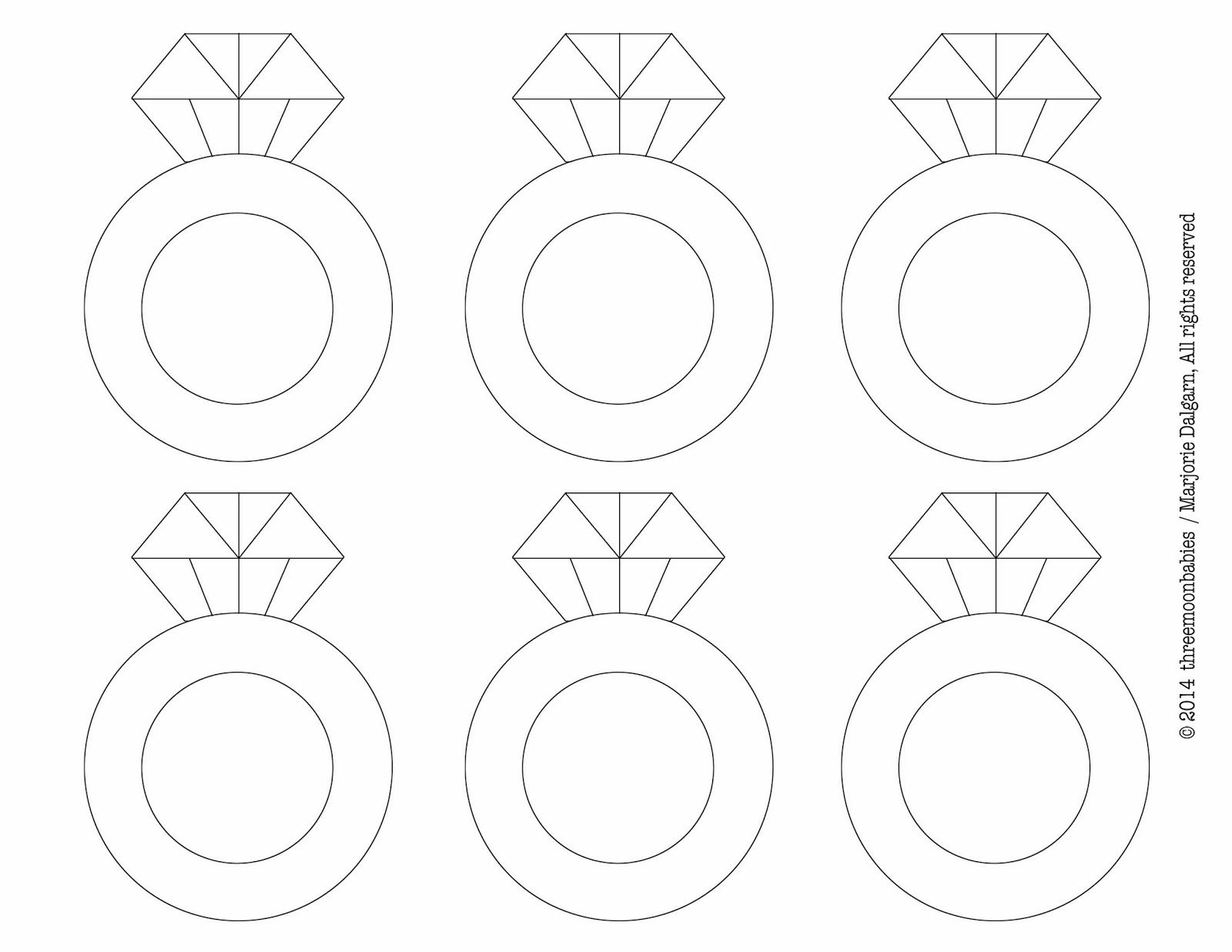 Download Or Print This Amazing Coloring Page Diamond Ring Template 
