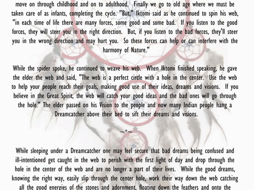 Dream Catcher Legend Dream Catcher Dream Catcher Craft