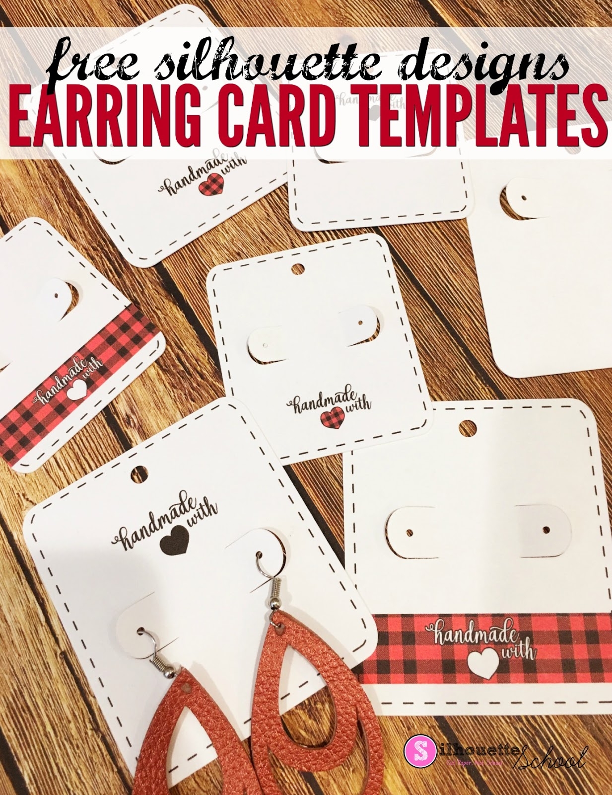 Earring Display Cards Template