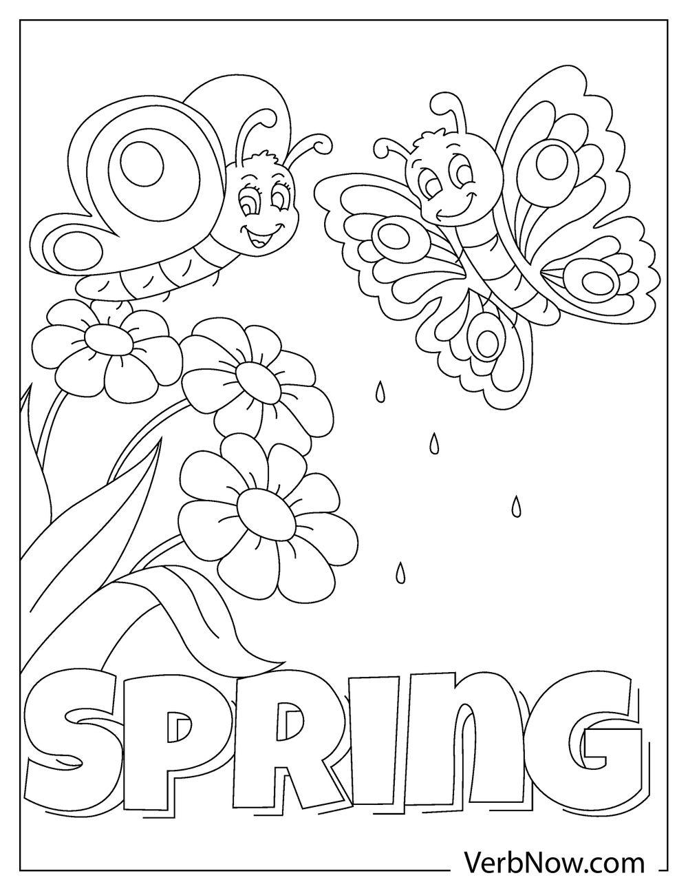 Printable Spring Coloring Pages Printable Spring Coloring Pages