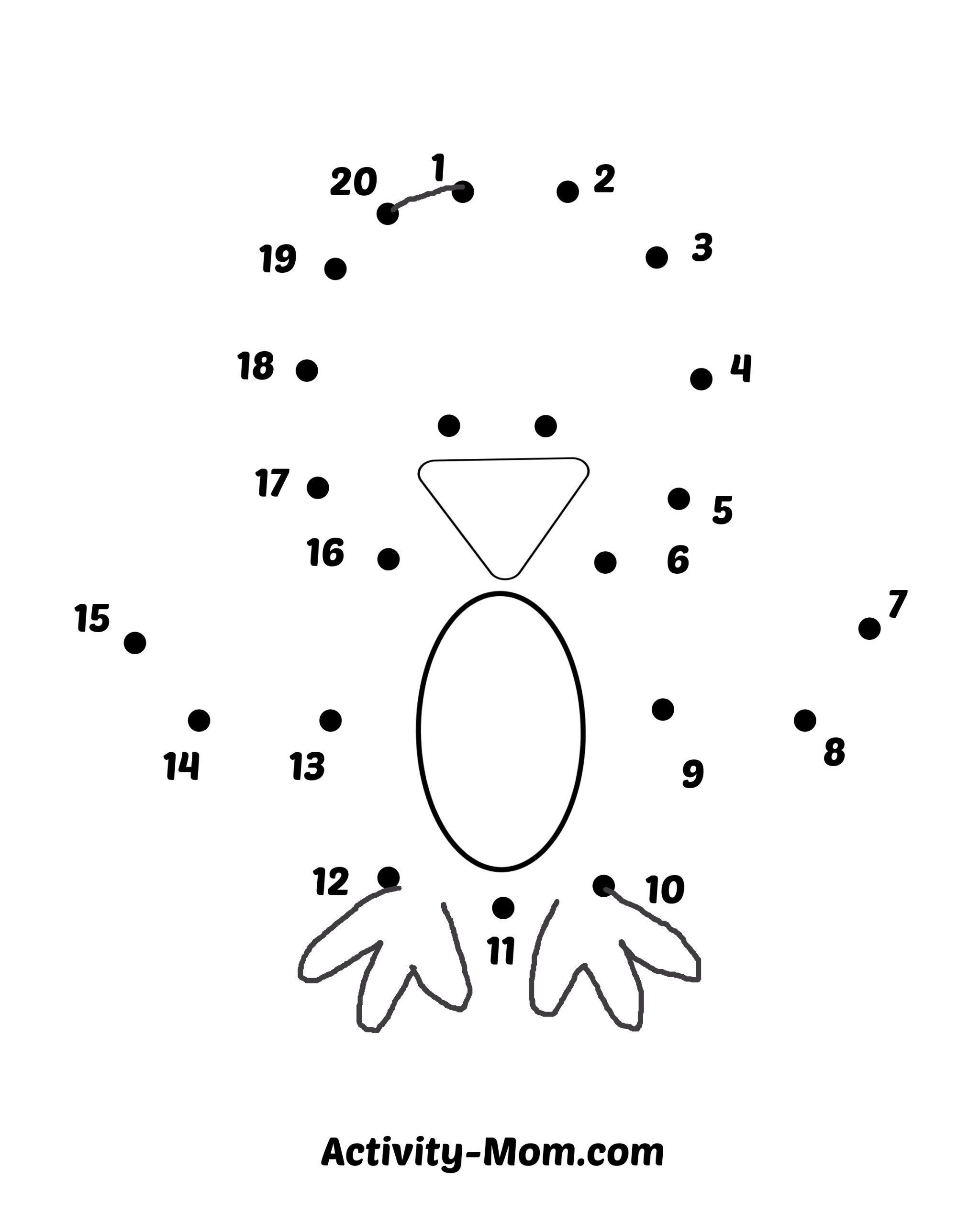 Easy Dot To Dot Printables