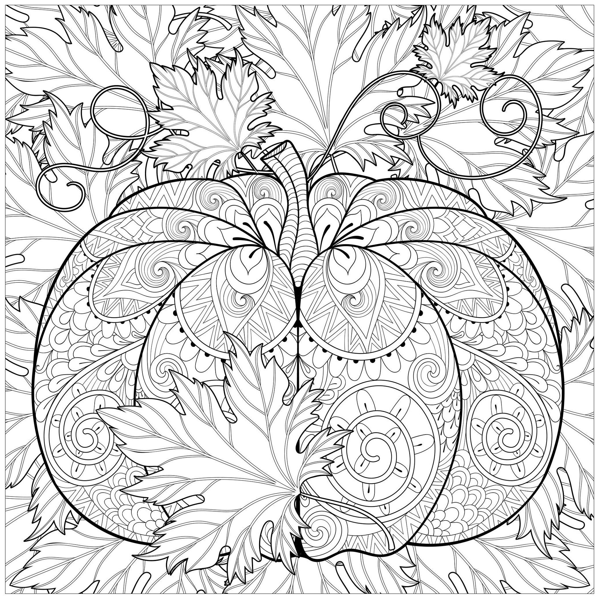 Free Printable Adult Coloring Pages Autumn