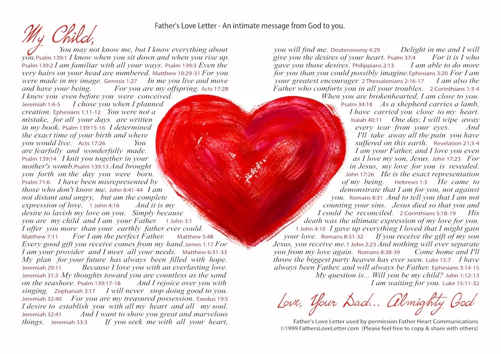 FATHERS LOVE LETTER COM Home