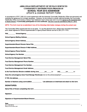 Fillable Online Dhs Arkansas In Accordance To CFR 7 250 Arkansas DHS 