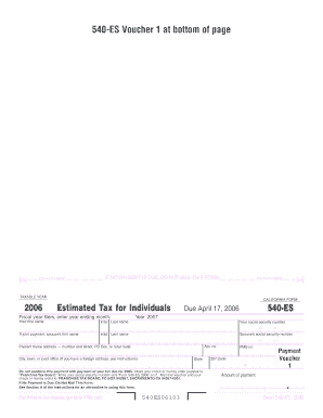 Printable Ftb Form 540-Es For 2025