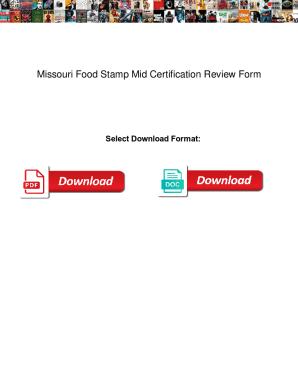 Fillable Online Missouri Food Stamp Mid Certification Review Form 