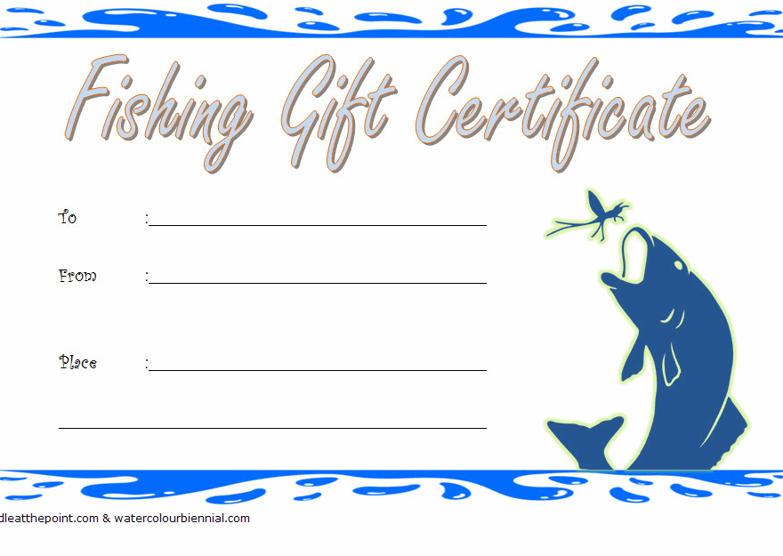 Fishing Charter Gift Certificate Free Editable Template