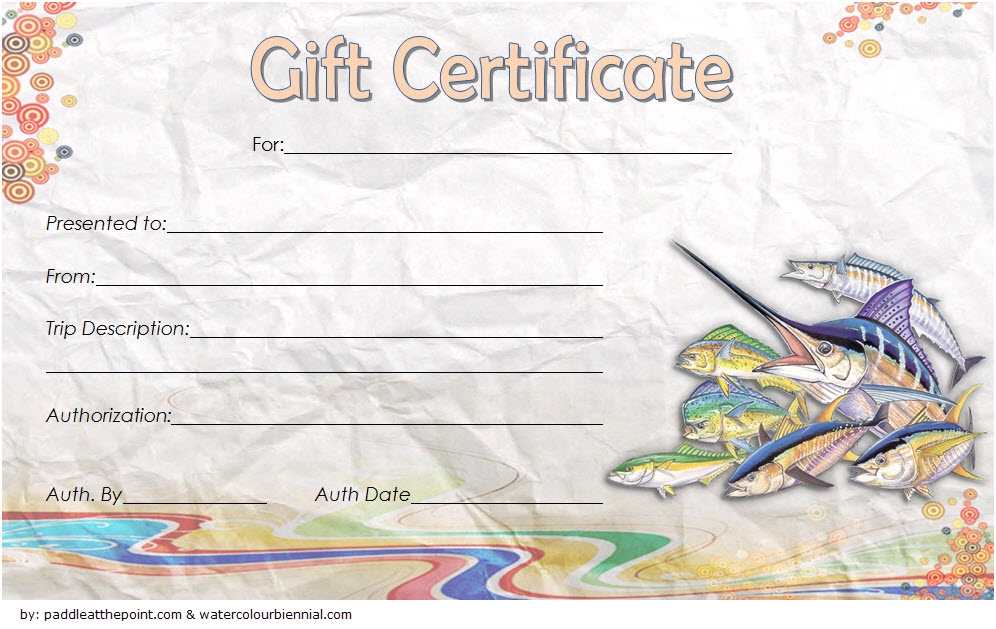 Fishing Gift Certificate Template 7 Inspirational Designs