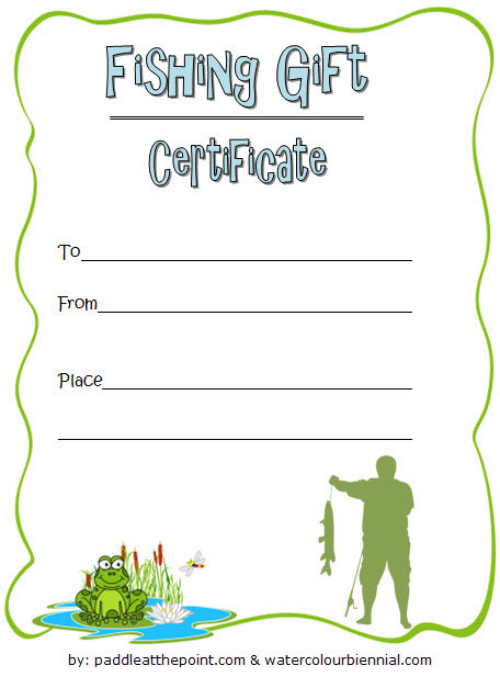 Fishing Gift Certificate Template FREE Download 2nd Design In Word 