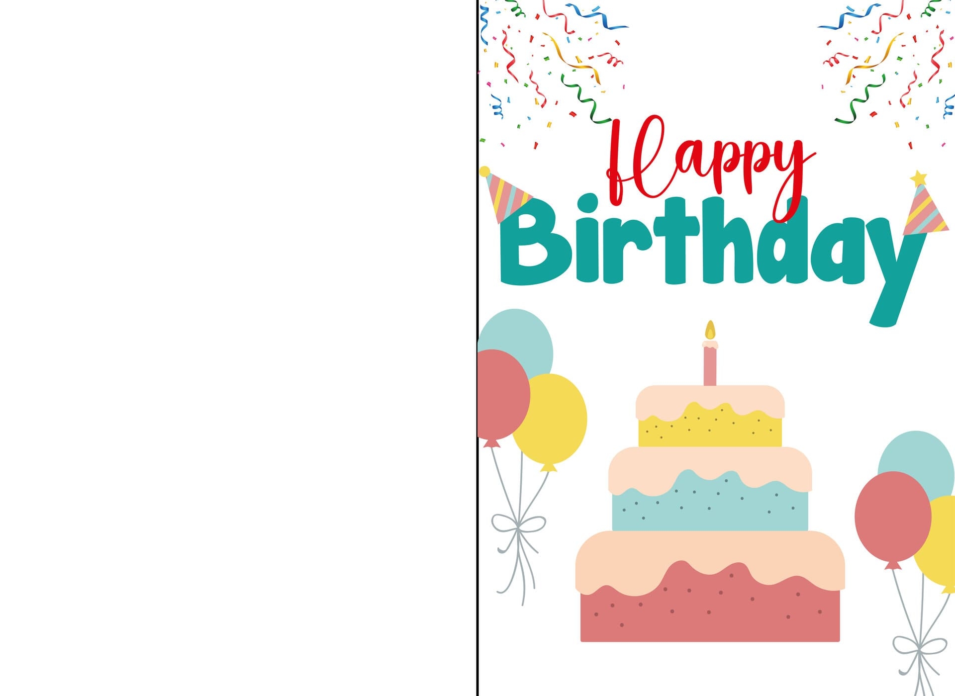 Foldable Birthday Card Template Free Printable Birthday Cards For 