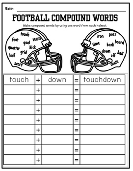 Football Themed Common Core And More Activity Sheets By Lisa Sadler