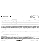 Kentucky Printable Resale Certificate