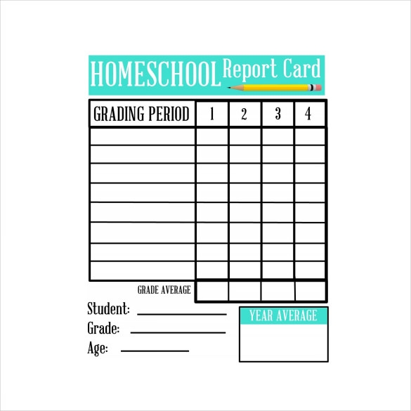 FREE 10 Sample Homeschool Report Card Templates In PDF MS Word 