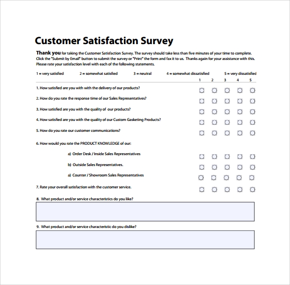 FREE 14 Sample Customer Satisfaction Survey Templates In Google Docs 