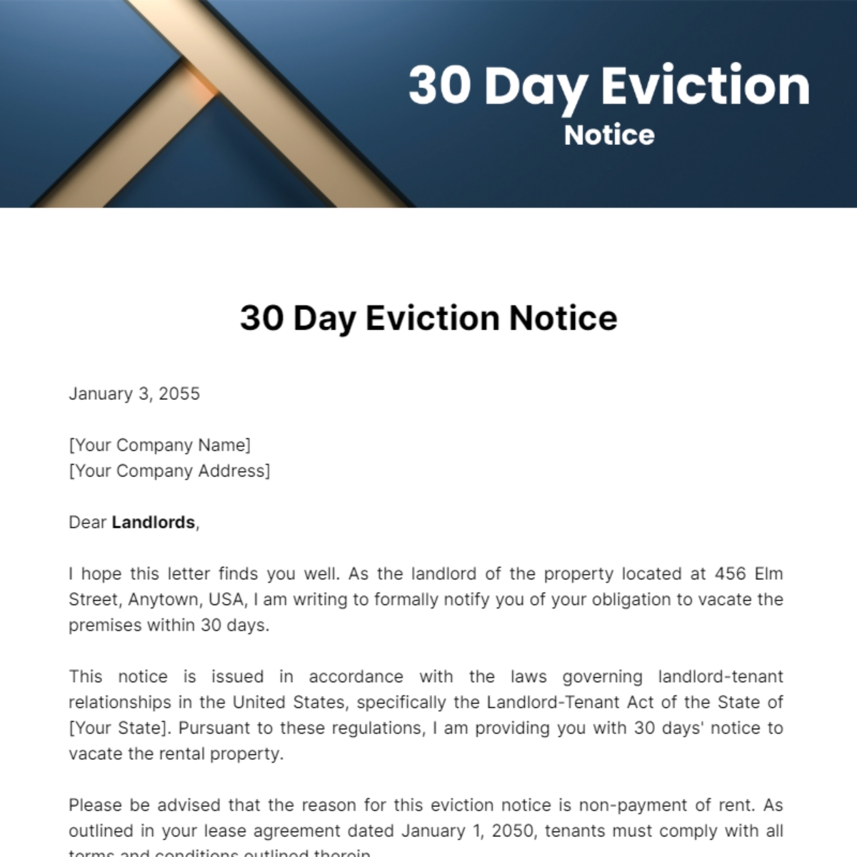 Free 30 Day Eviction Notice Template Edit Online Download Free 30 Day Eviction Notice Template Edit Online Download