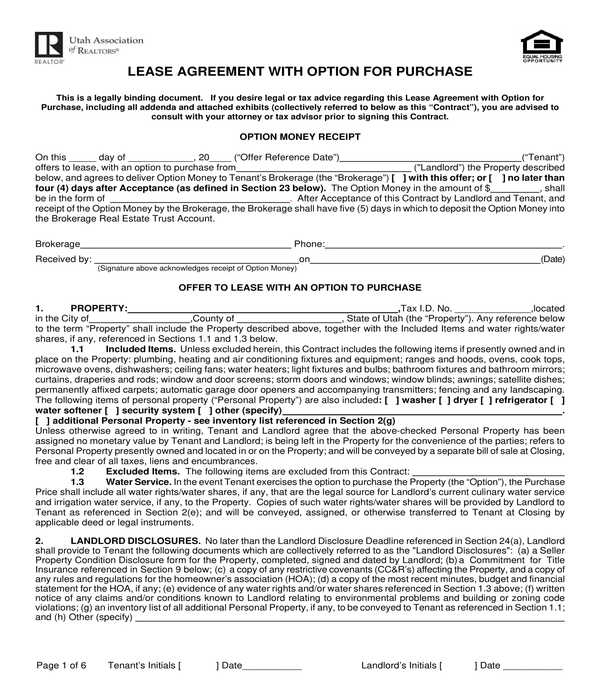 FREE 7 Realtors Lease Agreement Forms In PDF
