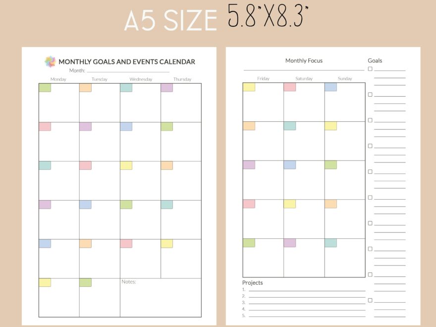 Free A5 Planner Printables 2025 Anne W Berube