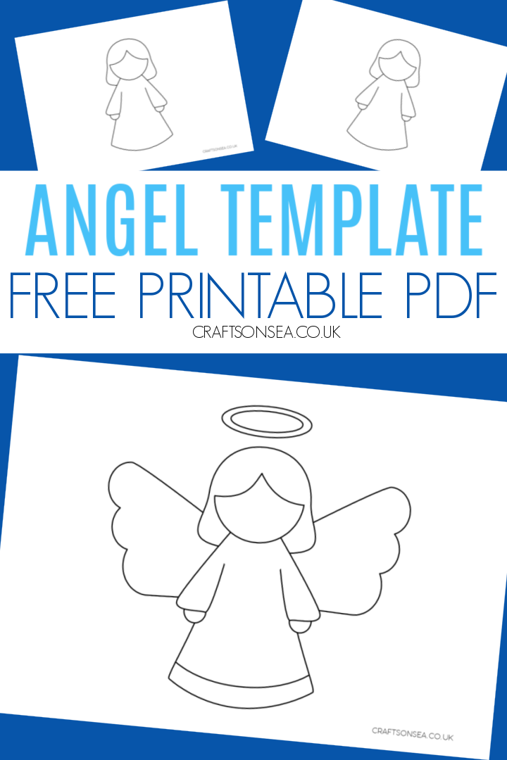 Free Angel Template Printable PDF Crafts On Sea Christmas Angel Free Angel Template Printable PDF Crafts On Sea Christmas Angel