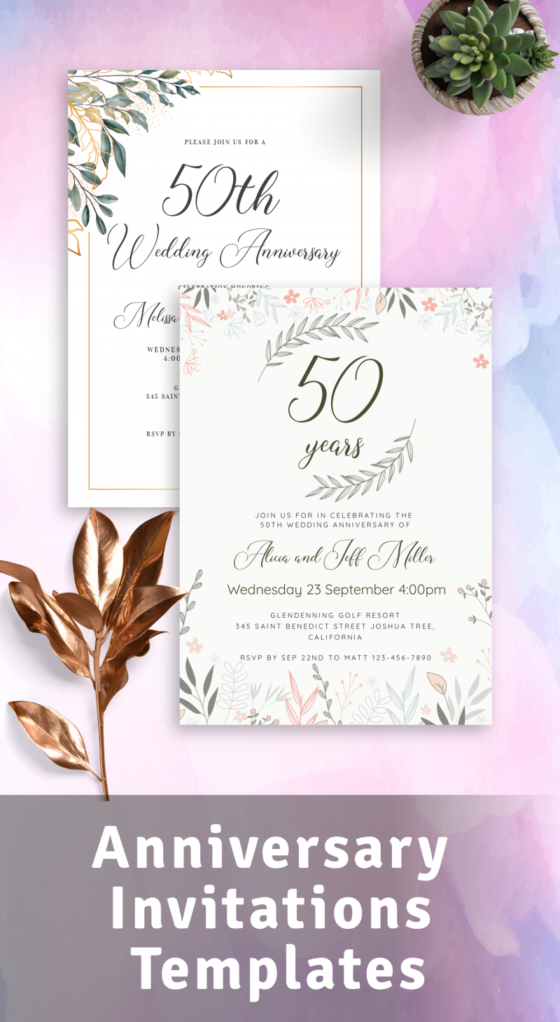 Free Anniversary Invitation Templates