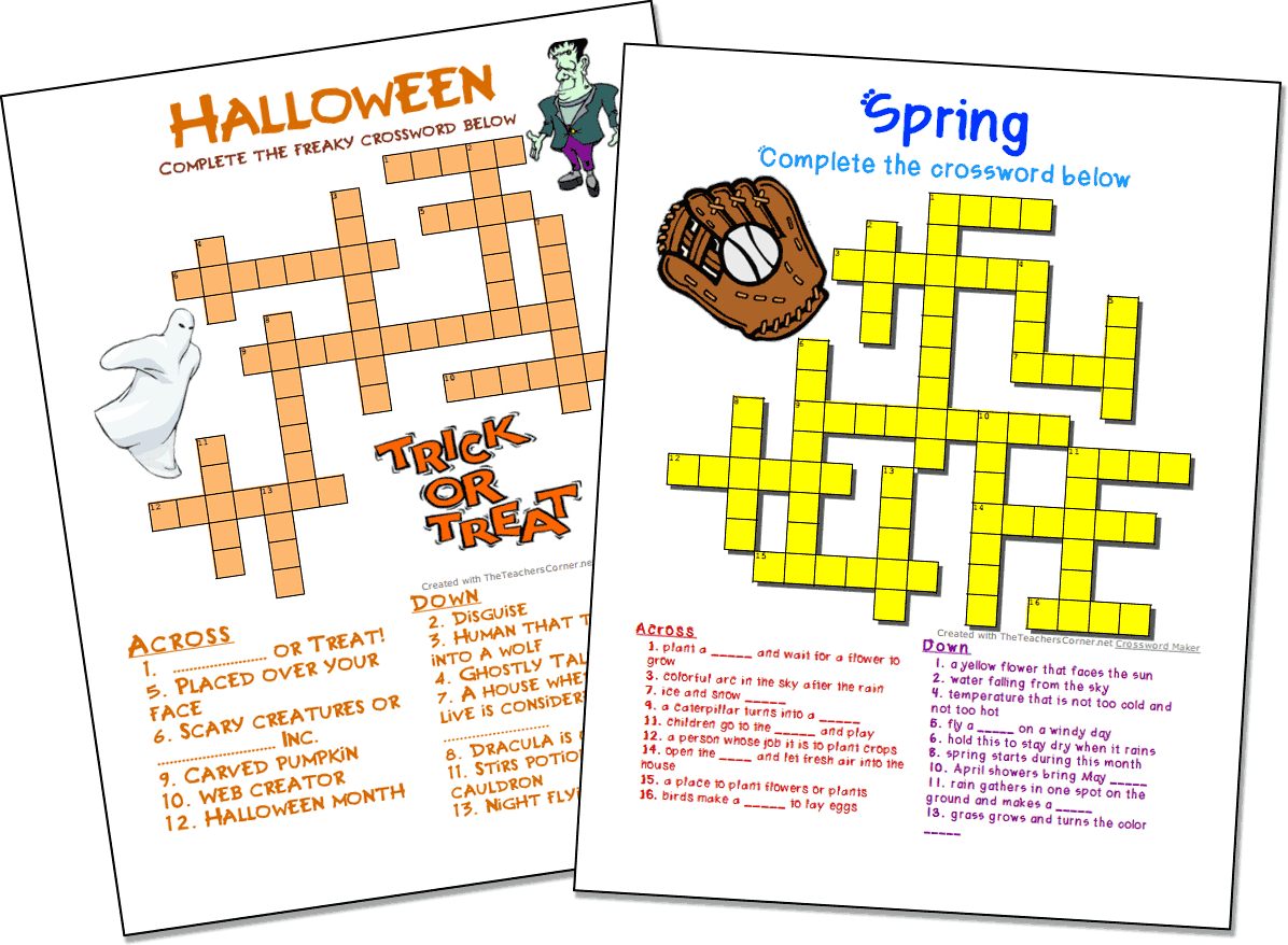 Free Best Printable Crossword Puzzle Maker
