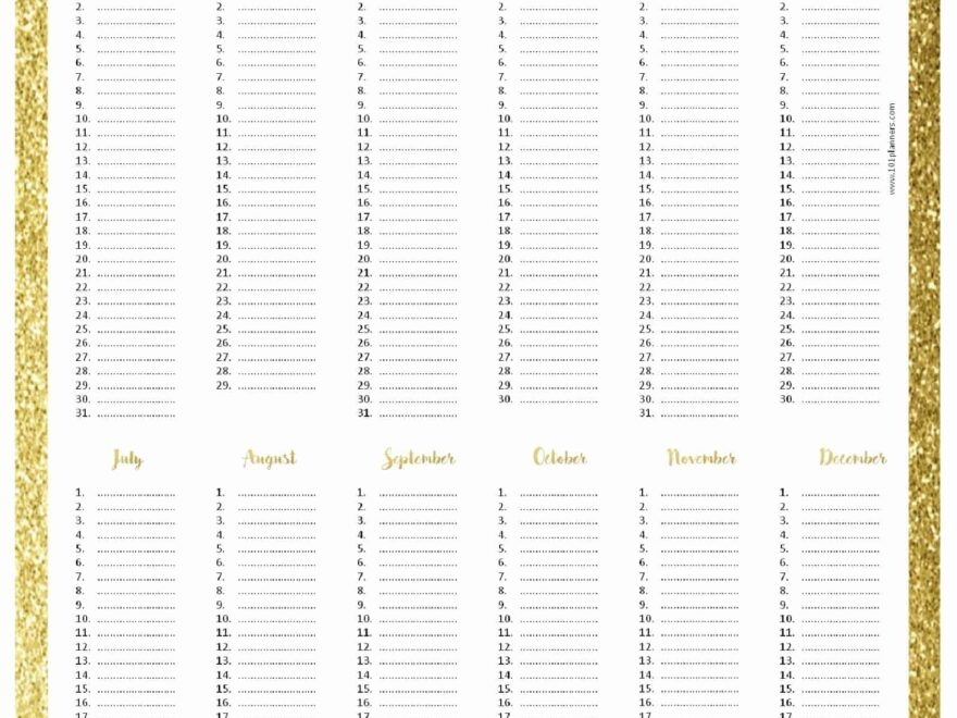 Free Birthday List Template Customize Then Print