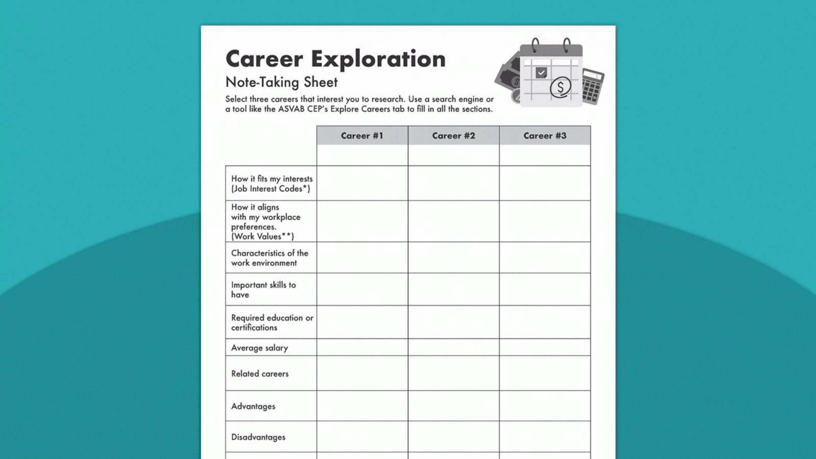 Free Career Exploration Worksheets Printable Free Printable