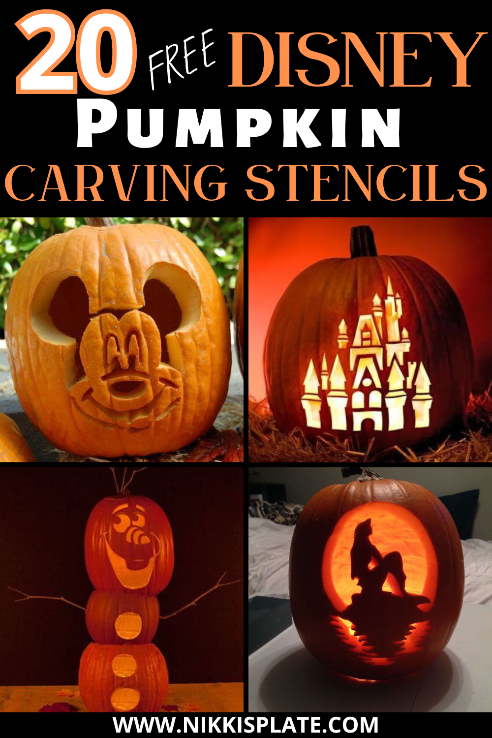 Free Disney Pumpkin Carving Templates Printable