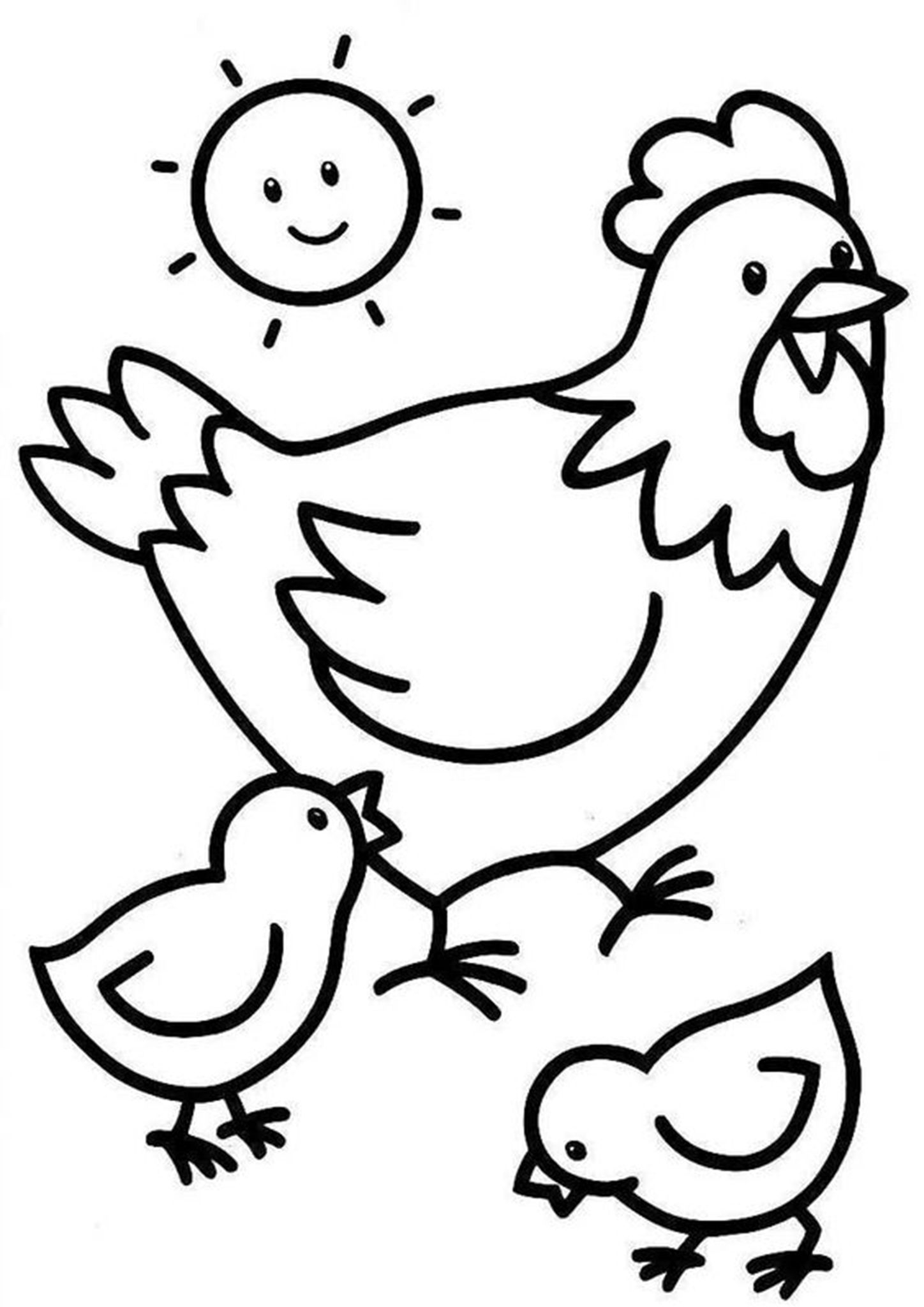 Free Easy To Print Chicken Coloring Pages Chicken Coloring Pages 
