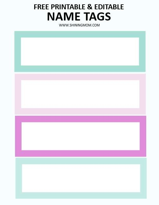 Free Editable Name Tag Templates 100 Awesome Designs 
