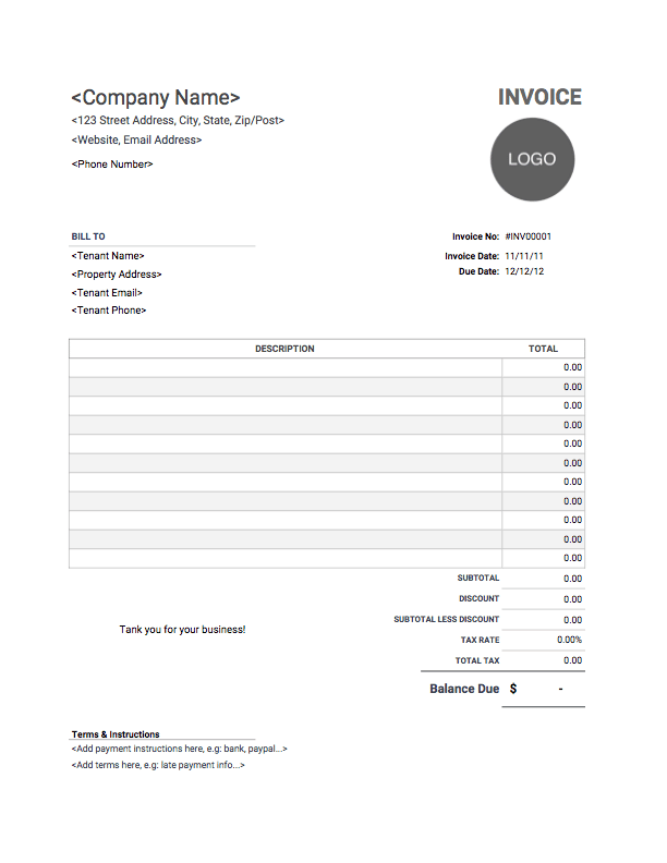 Free Editable Printable Service Invoice Template Templates Printable Free