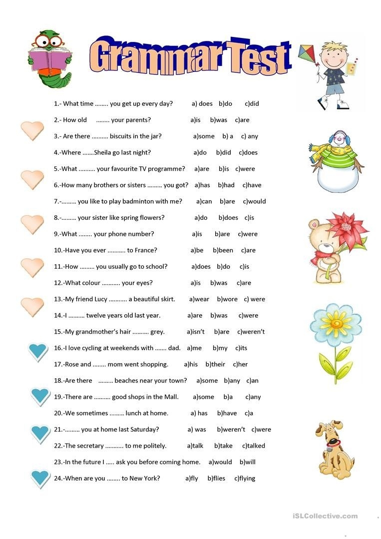 Free Esl Grammar Exercises