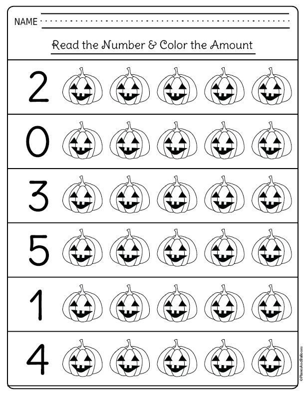 Free Halloween Kindergarten Printables