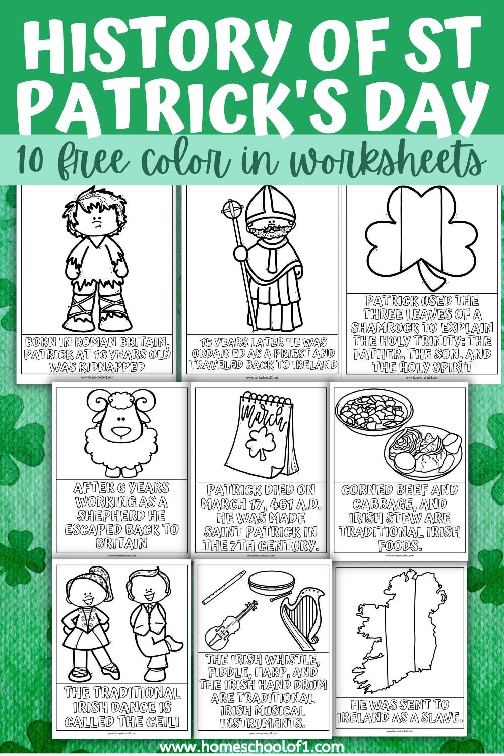 Free History Of St Patrick S Day Printables For Kids Artofit