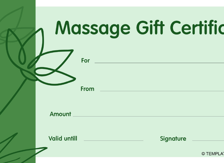 Free Massage Gift Certificate Templates Customize Download Print