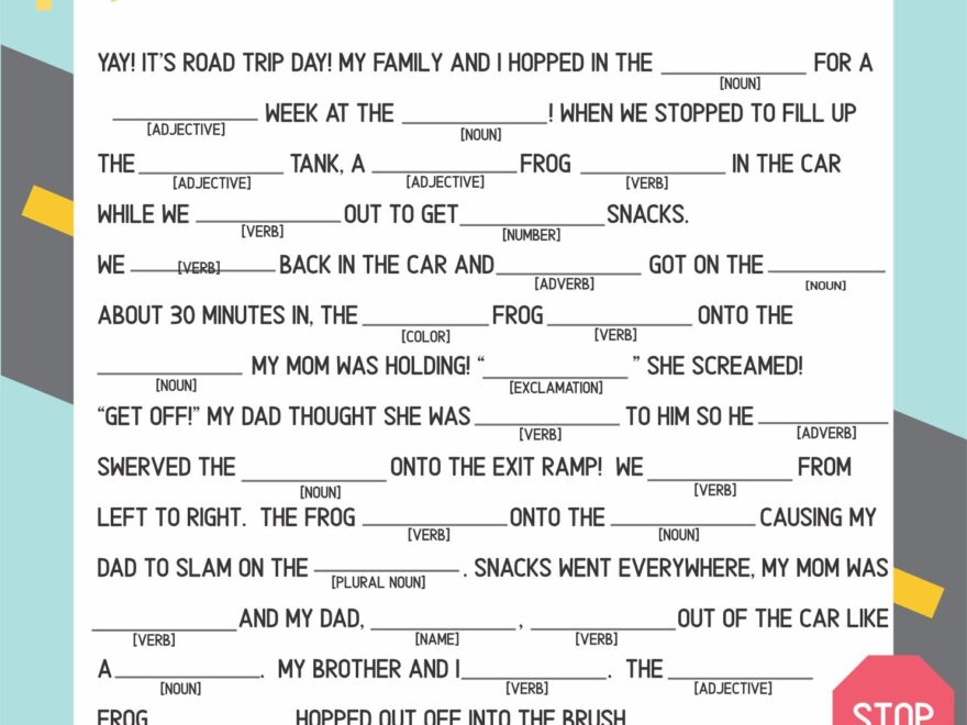 Free Online Mad Libs Printable You Can Integrate Them Wherever You Find