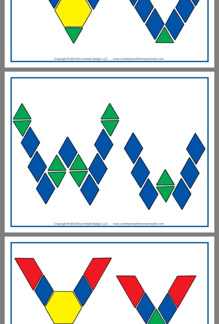Pattern Block Templates Printable