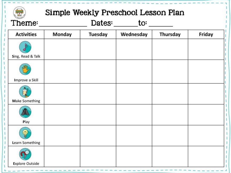 Free Preschool Lesson Planning Resources Preschool Lesson Plan