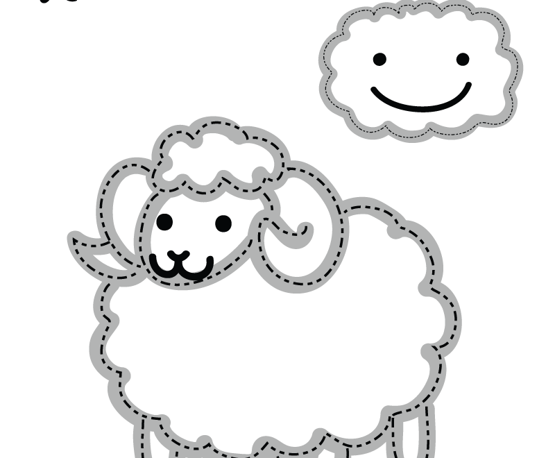 Free Preschool Tracing Sheep Worksheet
