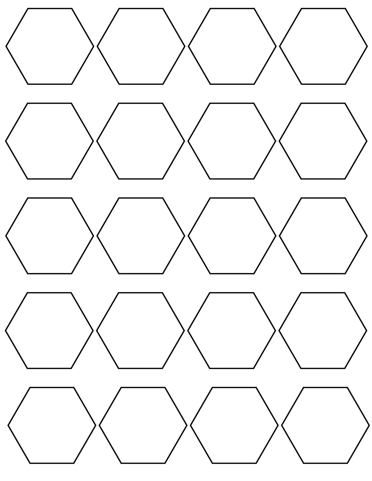 Free Printable 1 inch Hexagon Templates Grid Layout Graph Paper Free Printable 1 inch Hexagon Templates Grid Layout Graph Paper