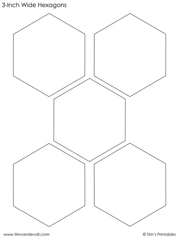 Free Printable 2 Inch Hexagon Template Free Printable 2 Inch Hexagon Template