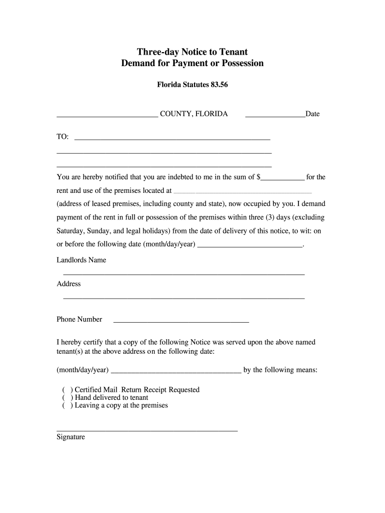 Free Printable 3 Day Eviction Notice Template Printable Templates