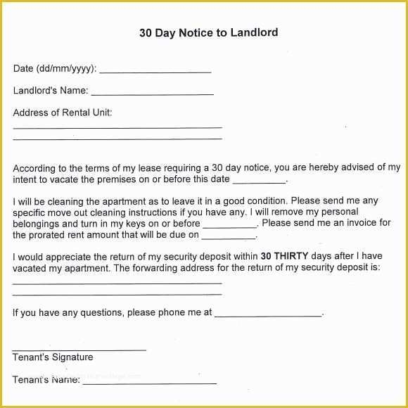 Free Printable 30 Day Eviction Notice Template Of Printable Sample 30 