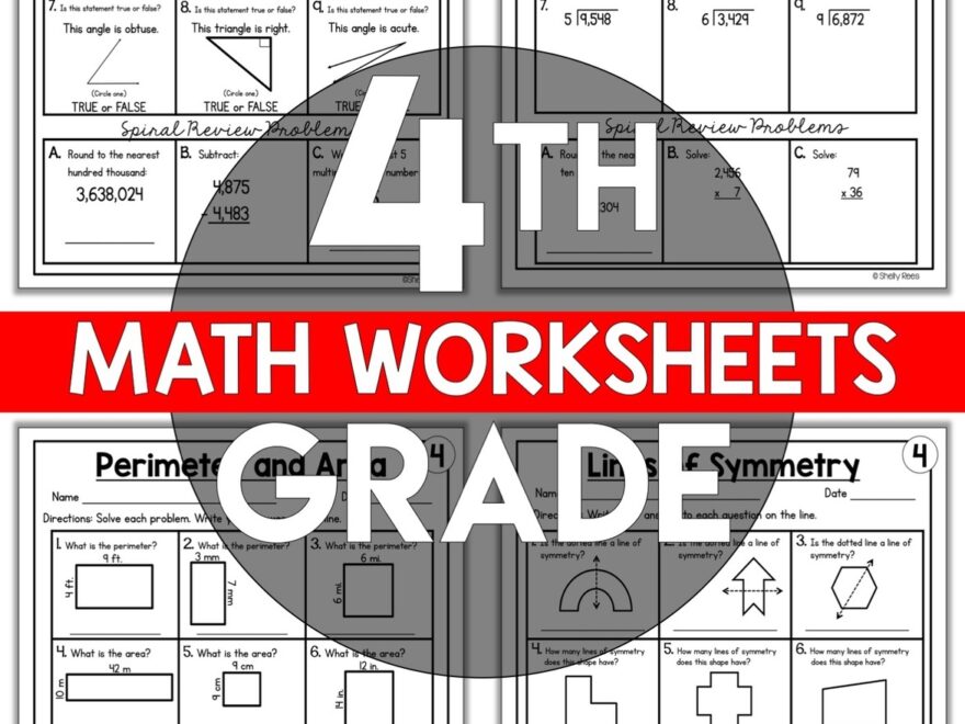 Free Printable 4th Grade Fun Math Worksheets