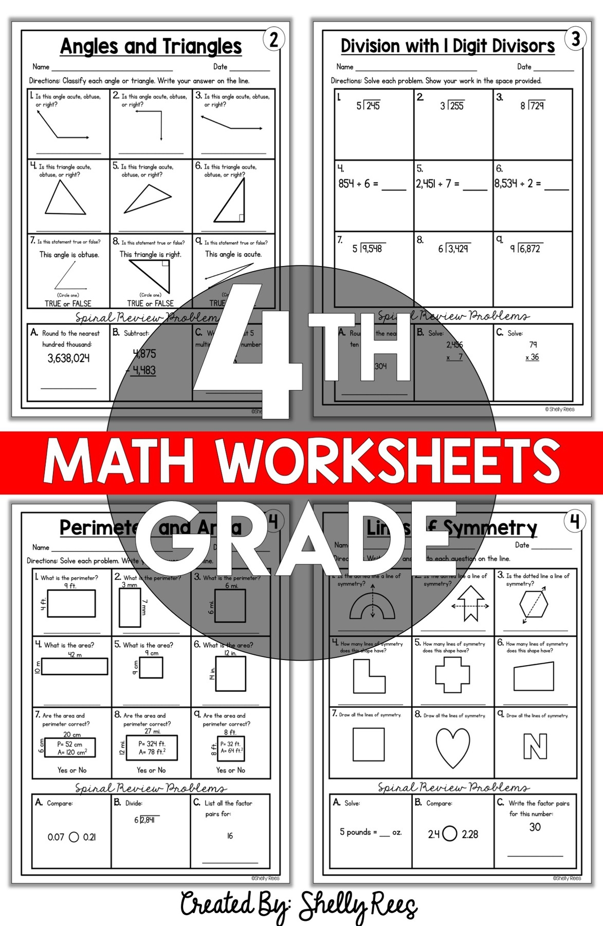 Free Printable 4th Grade Fun Math Worksheets