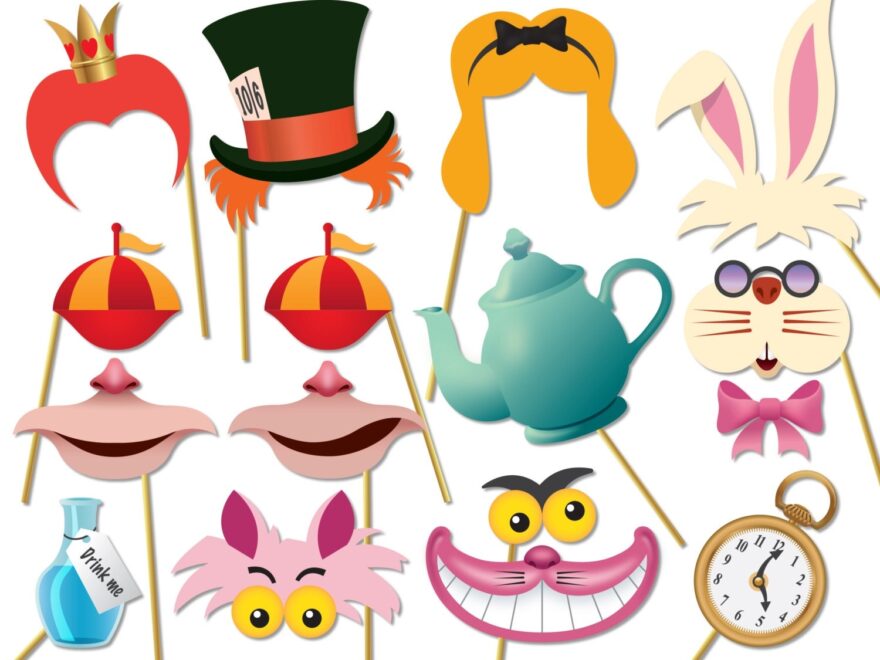 Free Printable Alice In Wonderland Photo Booth Props Free Templates