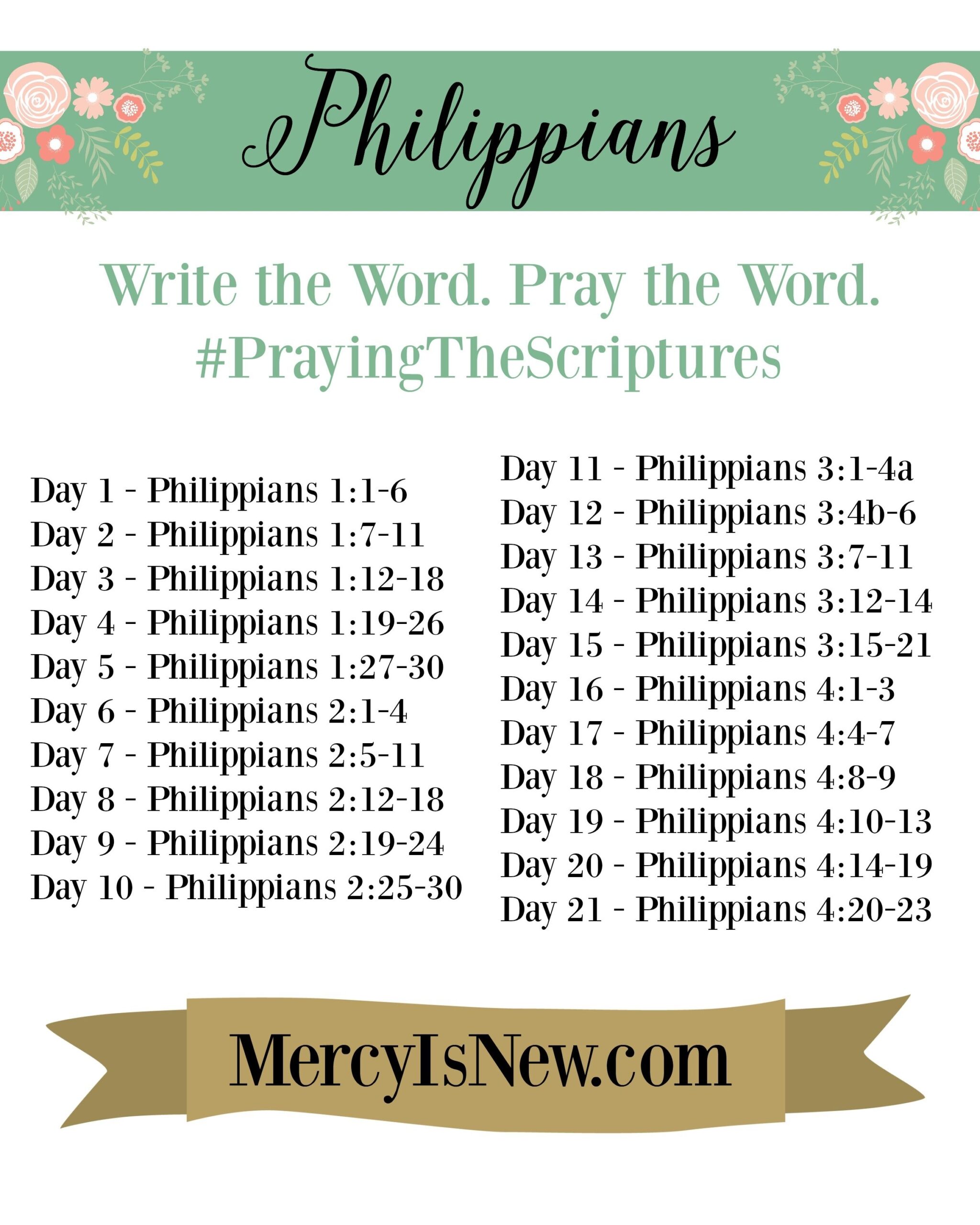 Free Printable Study On Philippians