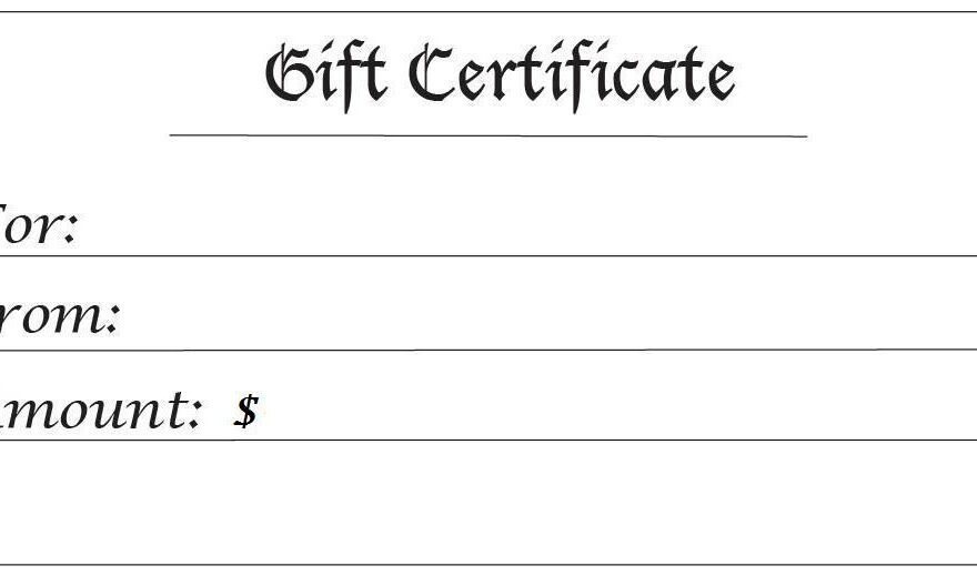 Free Printable Blank Gift Certificate Free Templates Printable