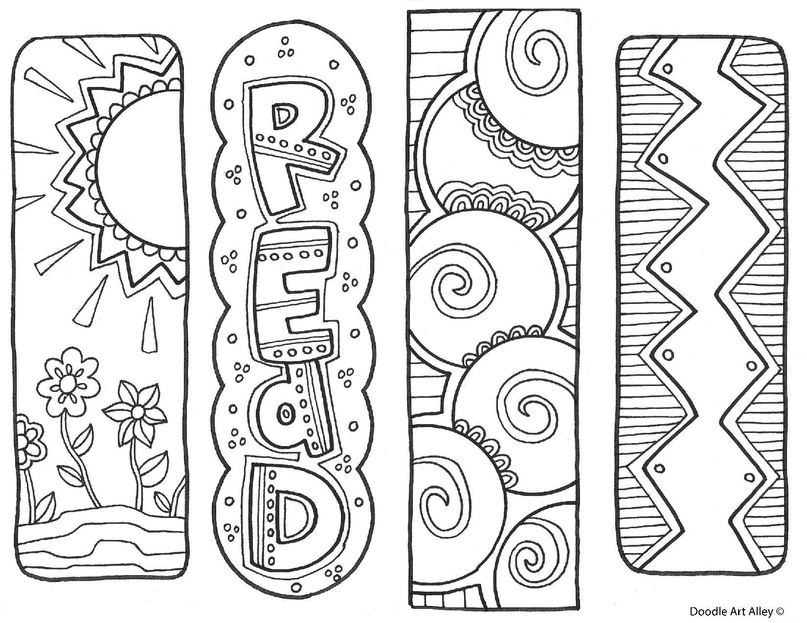 Free Printable Bookmark Templates To Color