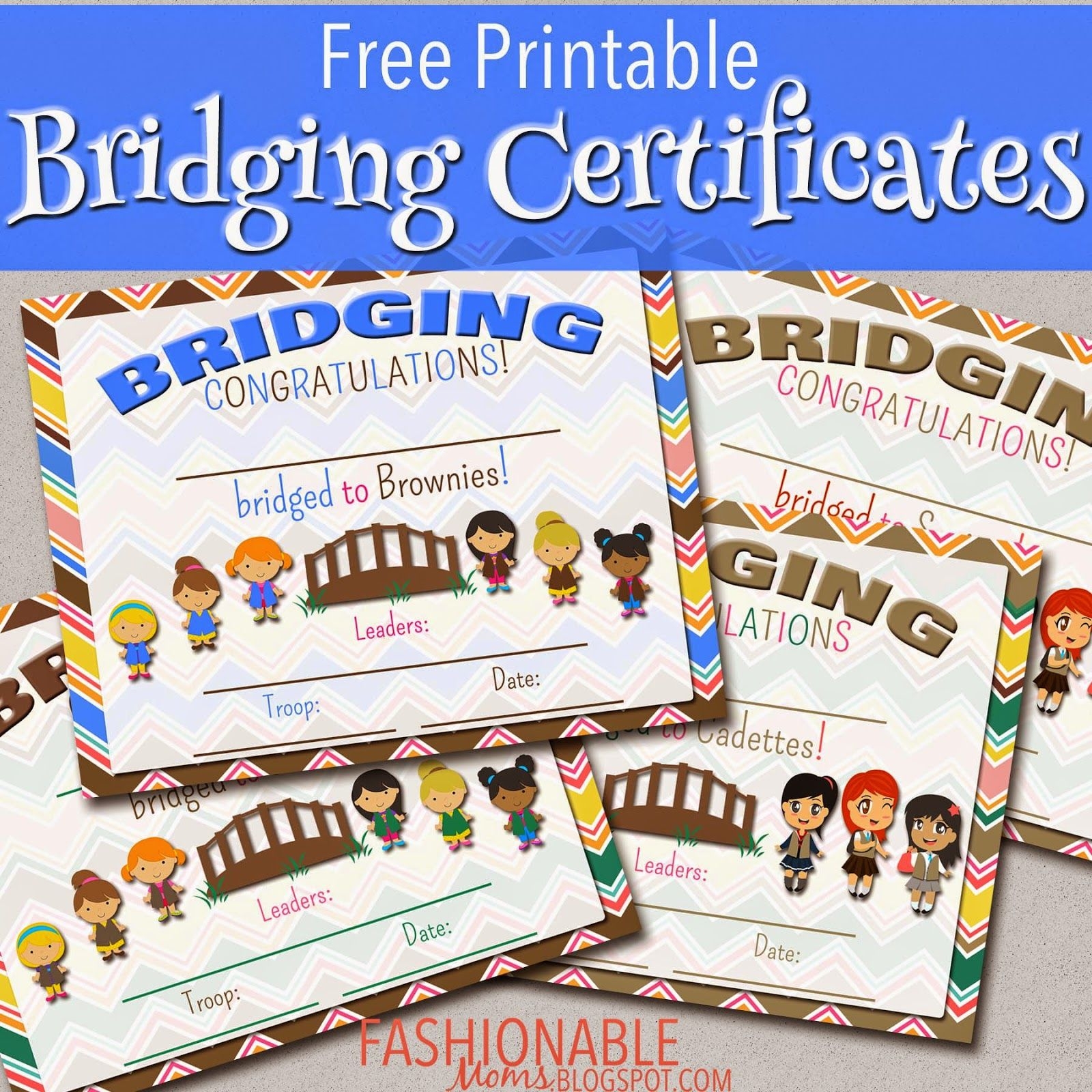 Free Printable Bridging Certificates Girl Scout Daisy Activities 