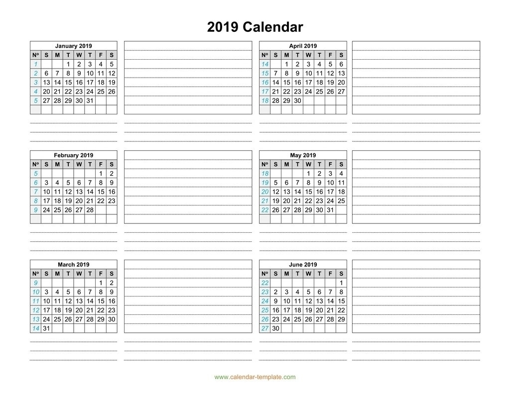 Printable Calendars 3 Months Per Page
